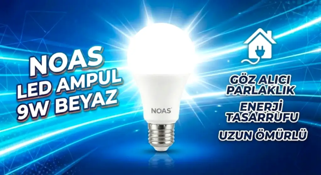 NOAS Led Ampul 9W 6500K Beyaz Işık YL95-9011